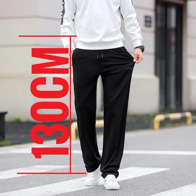 2024 Tall Men Sweatpants Extra Long Length Big Size Summer Sweat Pant Stylish Large Trouser Male Black 130cm Lengthen High Waist AliExpress