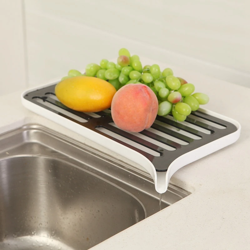 Plastic Dish Drainer Dryer Tray Large Sink Drying Rack Worktop Drain Rack Kitchen Water Filter Tray