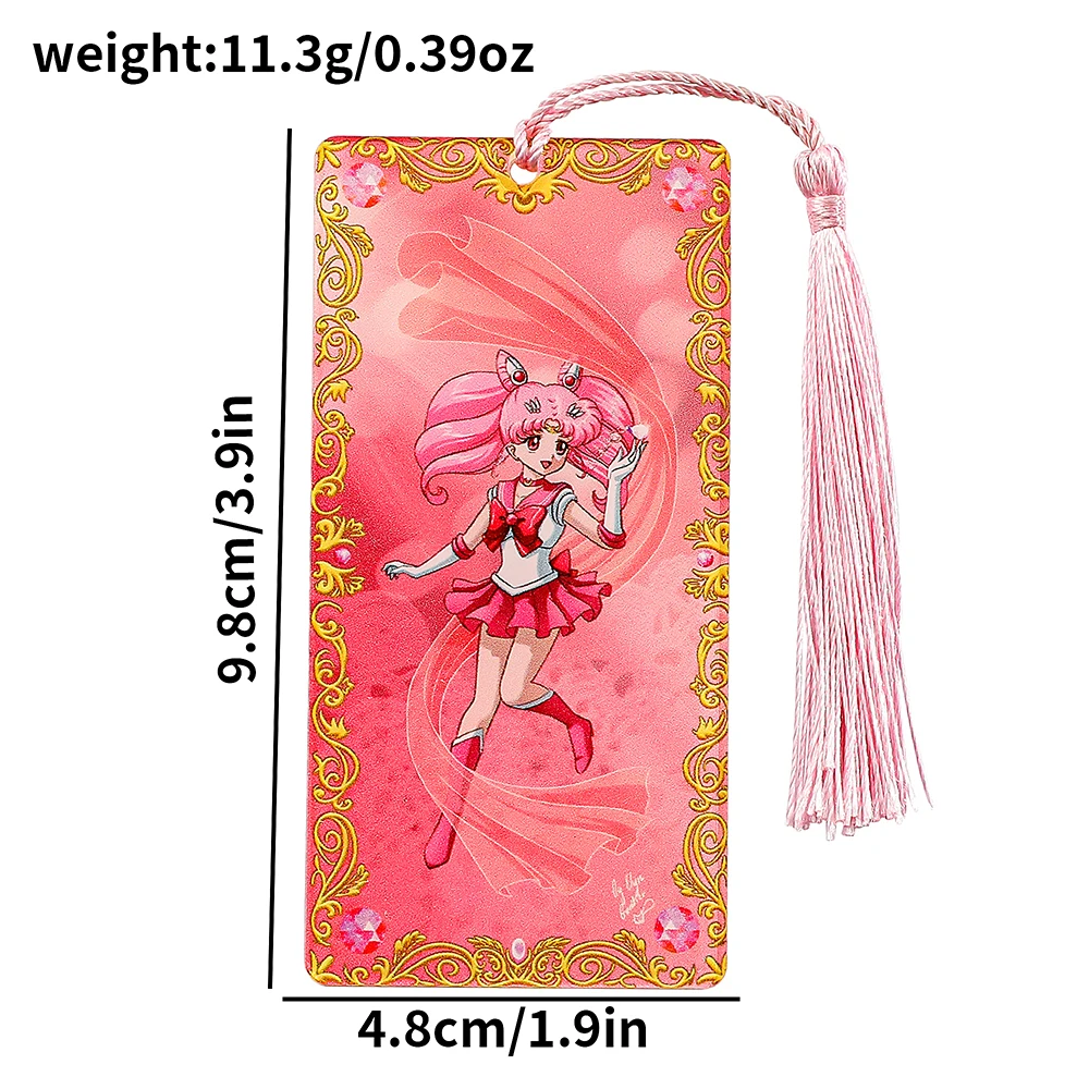 1pc Cute Sailor Moon Bookmark Anime Cartoon Book Page Marker Stationery Goods Cute Gifts for Men, Women Nerds