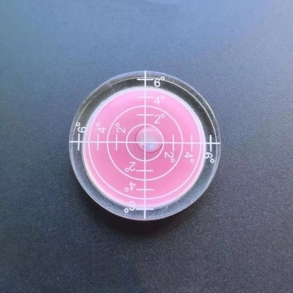 32mm Size Mini Bubble Level Degree Mark Acrylic Material Round Measuring Meter 20°-30° Accuracy Horizontal Bead