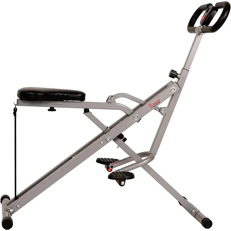 Row-N-Ride Squat Assist Trainer para Glutes Workout, resistência ajustável, fácil configuração, equipamento dobrável exercício