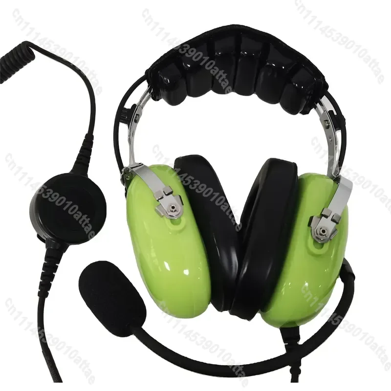 Compatible With POWER-TIME Aviation Headset Over Ear Noise Cancelling Waterproof Ground Support Push to Talk Adjustable Boom