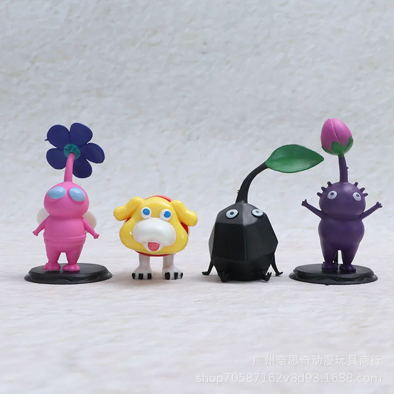 8PCS Anime Pikmin Action Figure Toys PVC Rock Oatchi Game Cartoon Model Figuras Children Birthday Gift Toy
