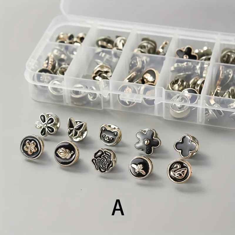 50 pcs metal zipper end clip bag end stop end buckle diy handbag Hardware buckle accessories High-grade leather belt screws