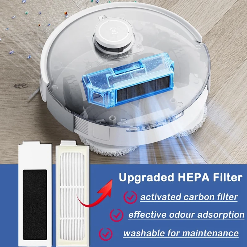 Zestaw akcesoriów dla Ecovacs Deebot T20E Omni/T20 Omni filtr szczotka rolkowa, wymiana odkurzacz Robot
