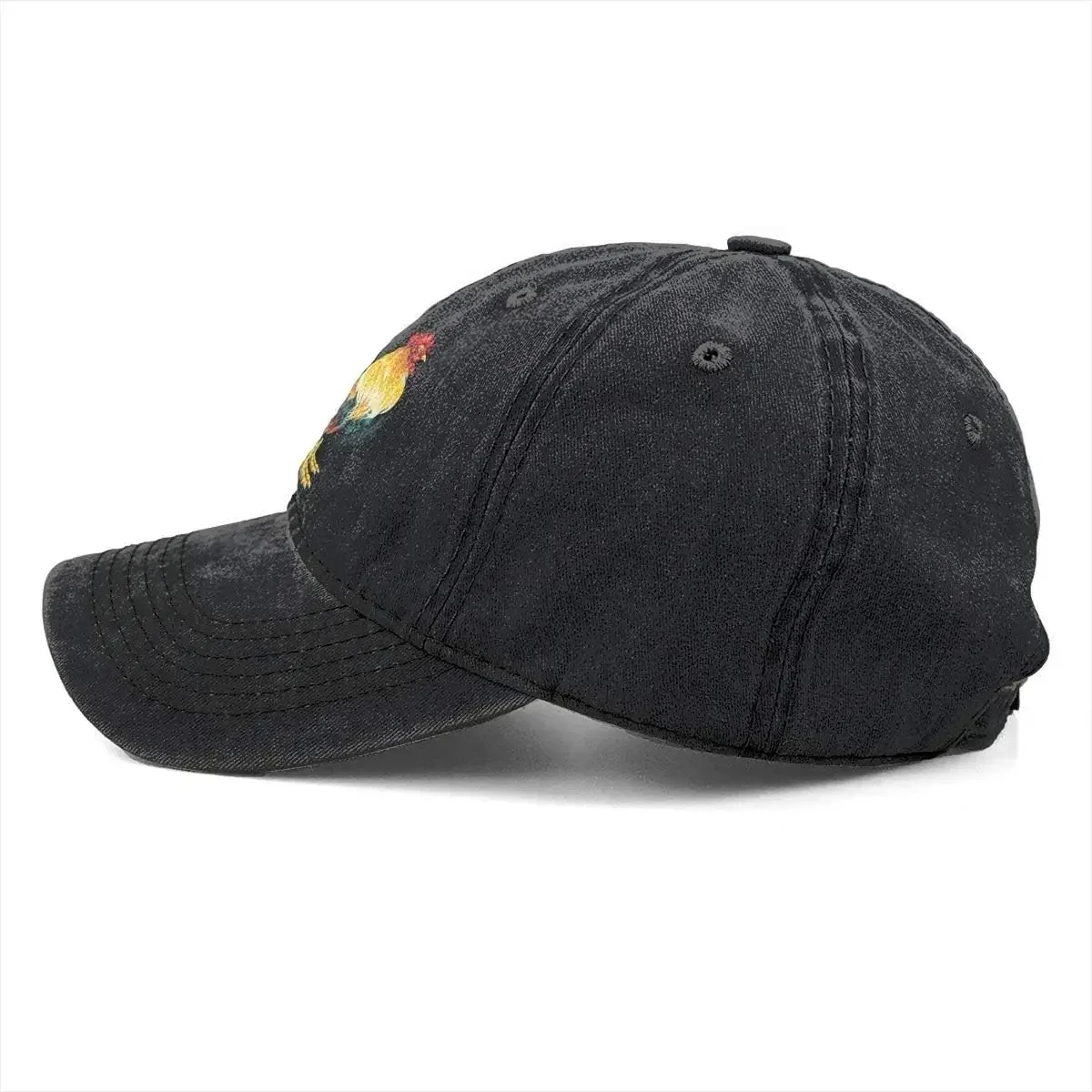 New Unisex Lifelike Rooster Denim Hat Adjustable Washed Dyed Cotton Dad Chicken Baseball Caps