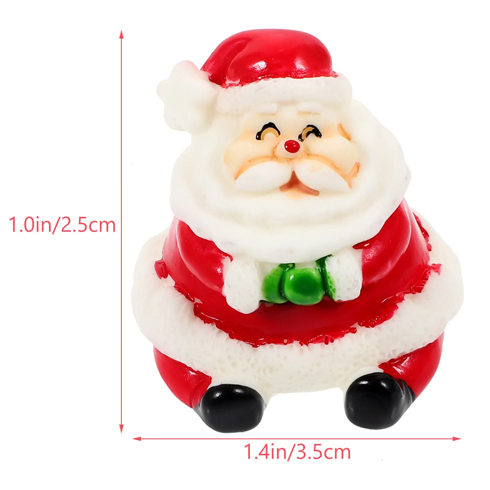 6Pcs Premium Resin Christmas Mini Adornments Snowman Theme Micro Landscape Accessories for Holiday Decor Photography Miniature