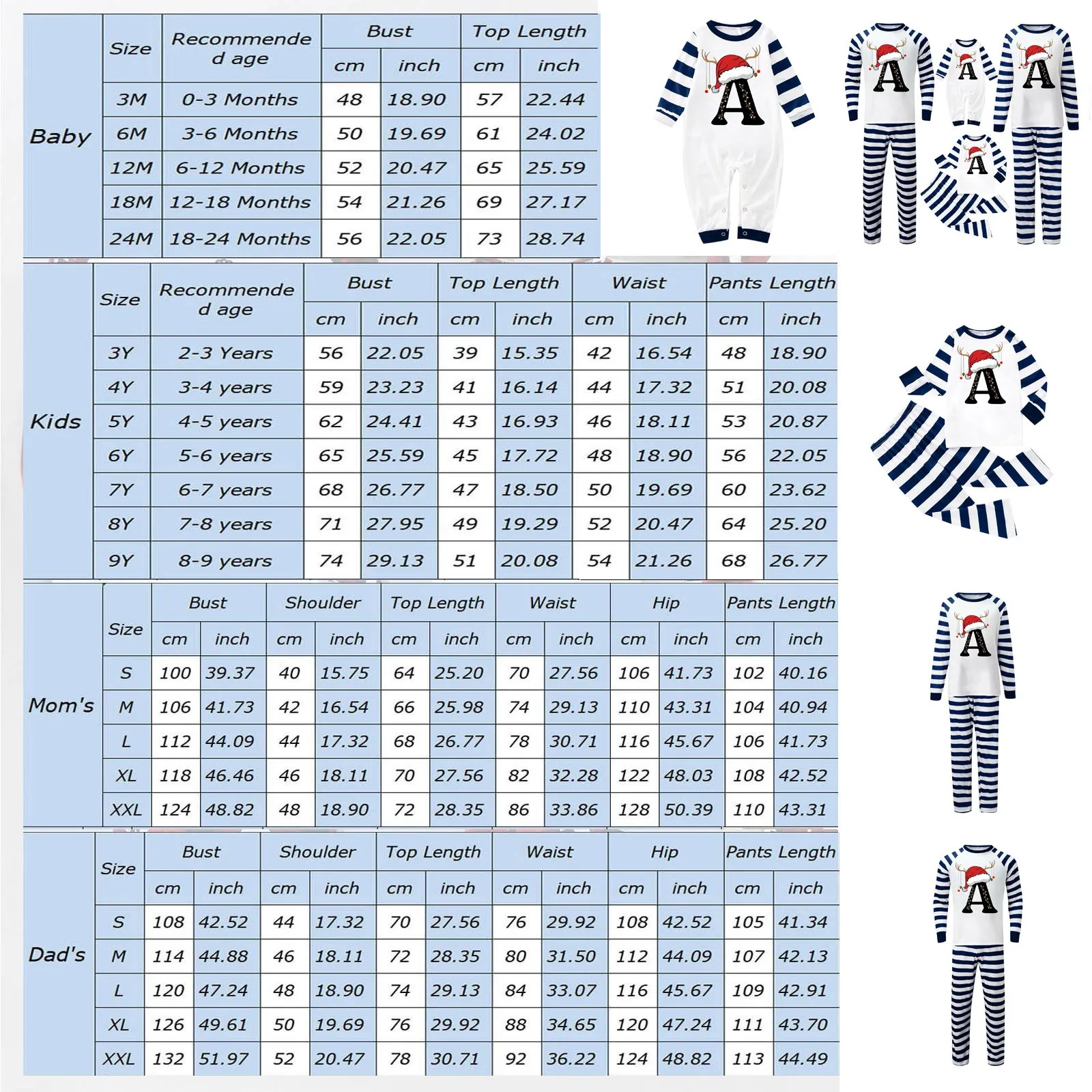 Ensembles de pyjamas College de Noël pour la famille, tenues assorties, vêtements d'intérieur mignons, barboteuse, vêtements de nuit de vacances, vêtements de nuit, 2 pièces