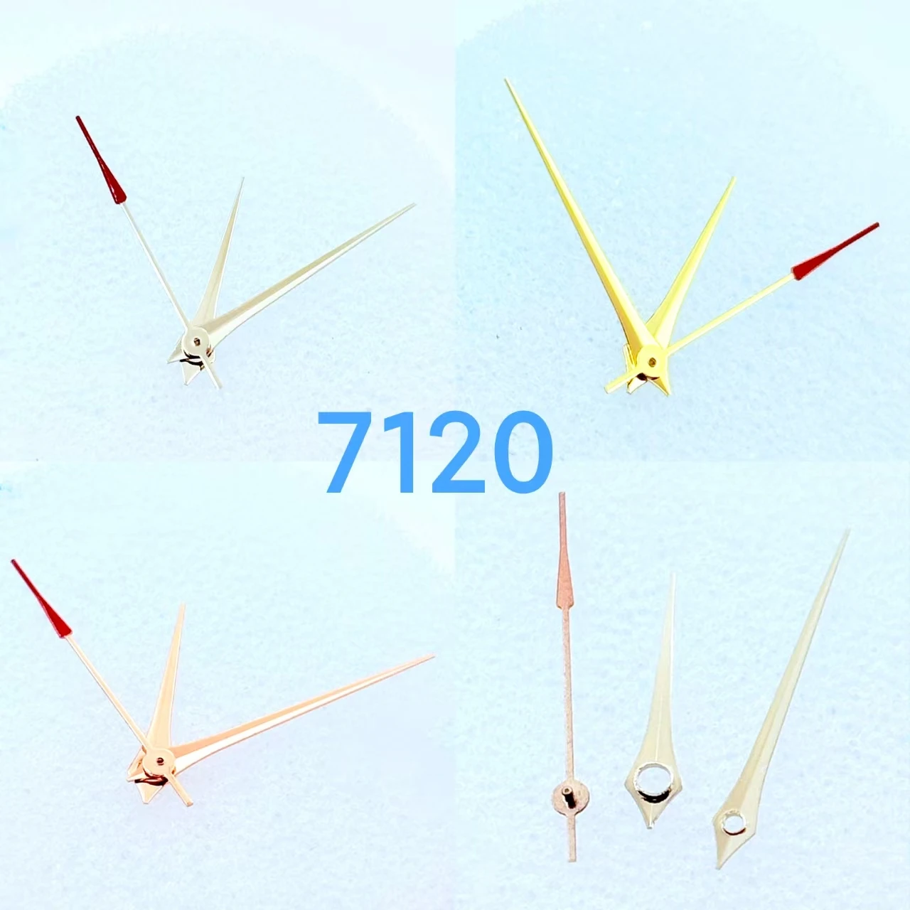 Watch Accessories, Hands, Old Shanghai 7120 Movement Hands Watch Hands Three Needles Rose Gold 1 Sets