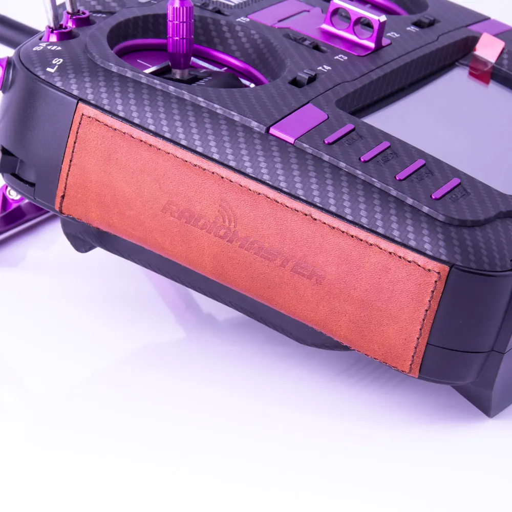 RadioMaster TX16S MKII Faceplate Set, Carbon Fiber Style & Rose Gold Electroplated Plastic Shell for RC Transmitter Replacement