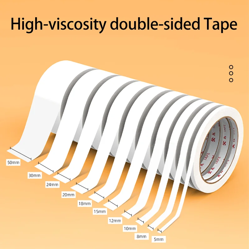 

Double-sided tape, super sticky, ultra-thin, strong, transparent, high-adhesion, white, for DIY and fixing purposes