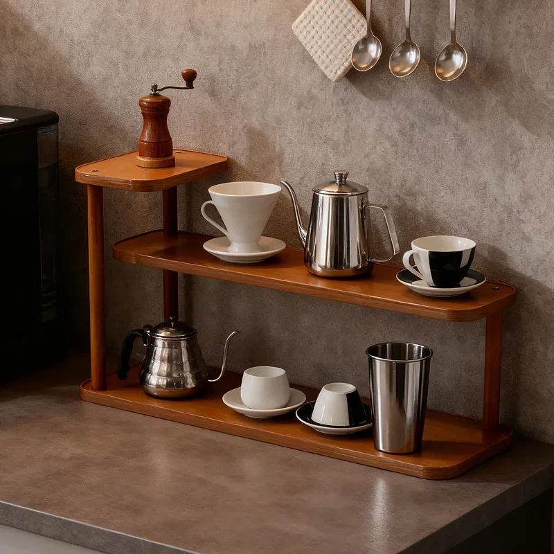 

Multi-functional Desktop wine rack Shelf Mini bar counter Small wine rack Multi-layer wine glass storage rack