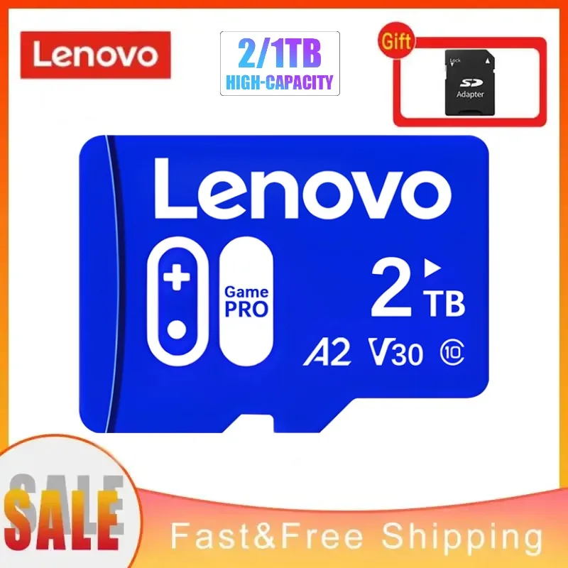 Karta pamięci Lenovo 2TB 128GB 1TB 512GB 256GB 64GB Micro TF SD Card V60 High Speed Cameracartão De Memória do aparatu telefonicznego