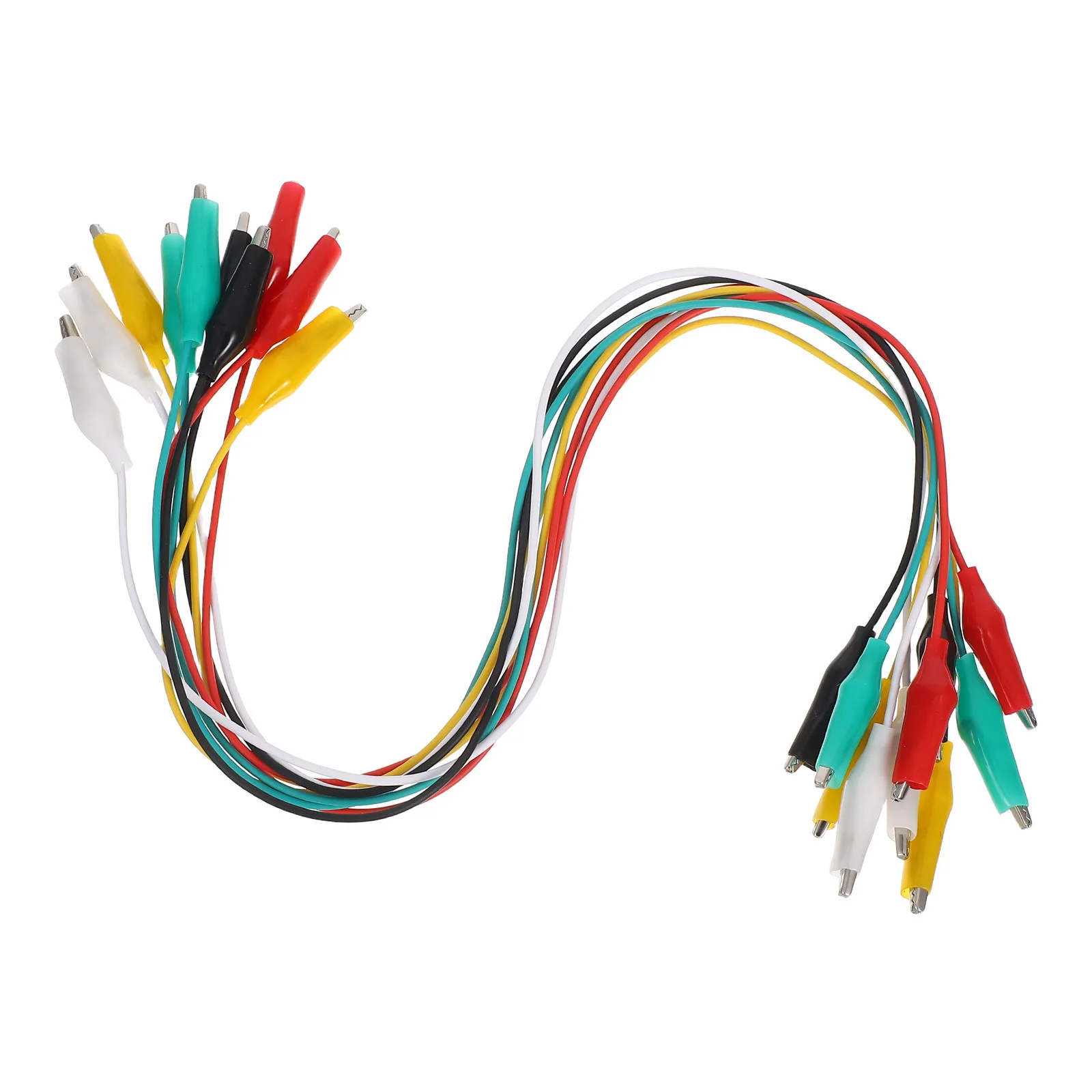 10Pcs Dual Ended Alligator Clips with Color Coded Wires Safe Insulated Crocodile Clips for Electrical Testing Circuit