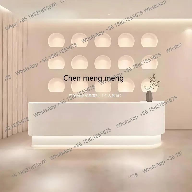 X طاولة بار مطلية بسيطة وحديثة، صفحة خروج لصالونات التجميل ومكتب الاستقبال #4