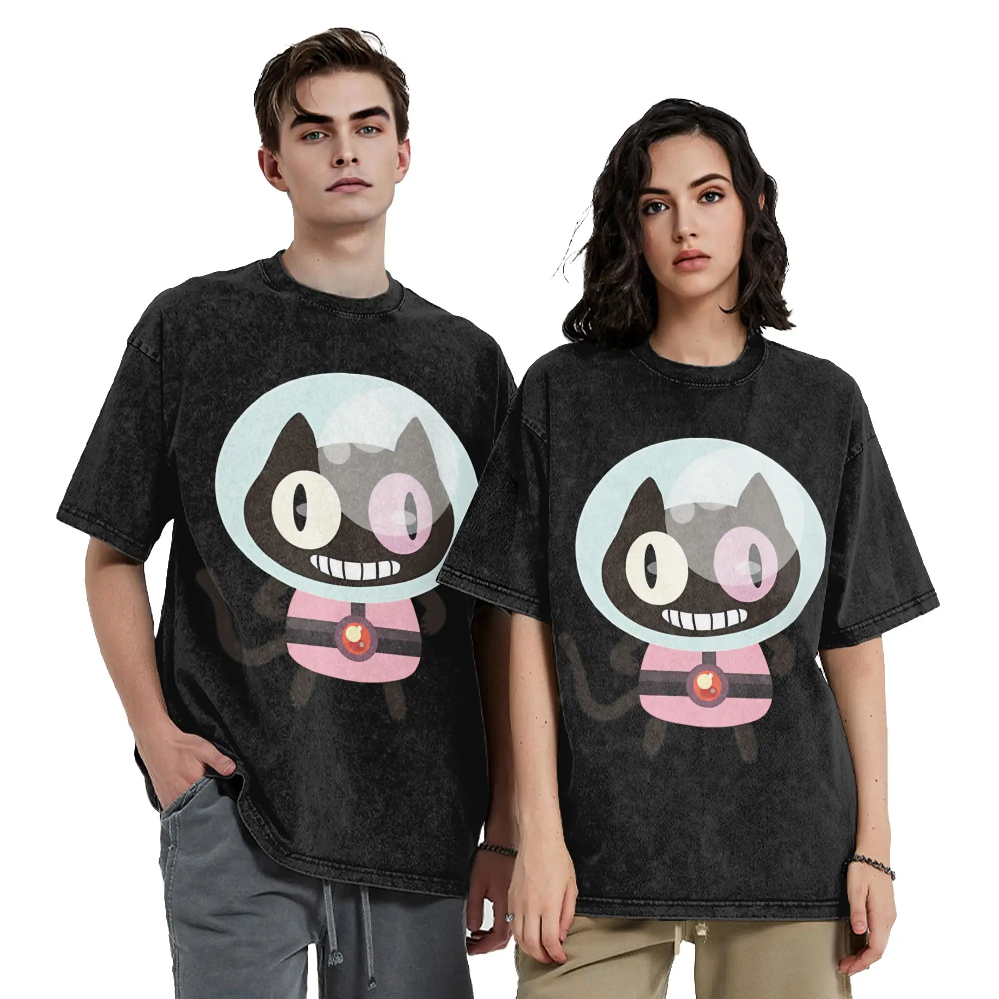 Cookie Cat Stevens Universes Washed T Shirts Streetwear Hip Hop Novelty T-Shirts  Tee Shirt Men Women Cotton Oversize Summer