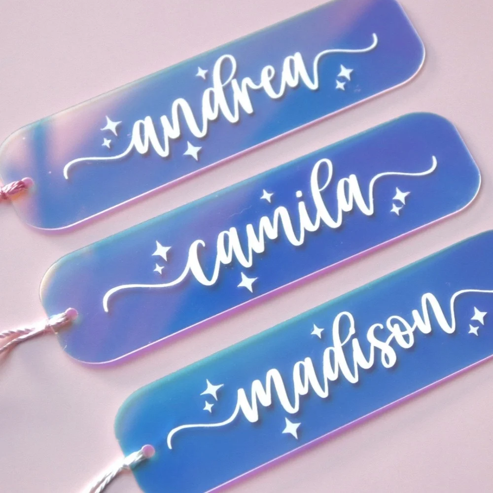 Customized personalized acrylic bookmarks, a gift specially designed for book lovers. Handmade bookmarks with tassels, a gift fo view 3
