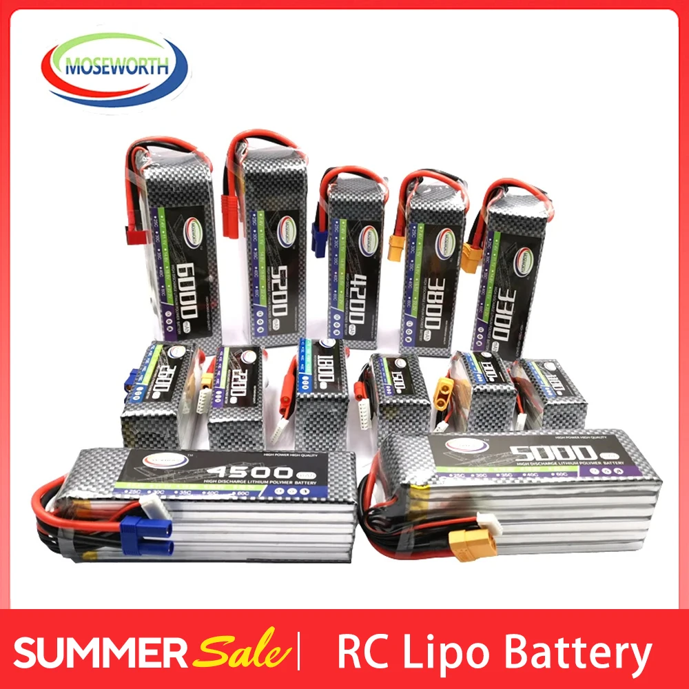 4S Lipo Battery 14.8V 1500mah 2200mah 3300mah 3500mah 4200mah 5000mah 5200mah RC Battery 25C 35C For RC Car Airplane Helicopter