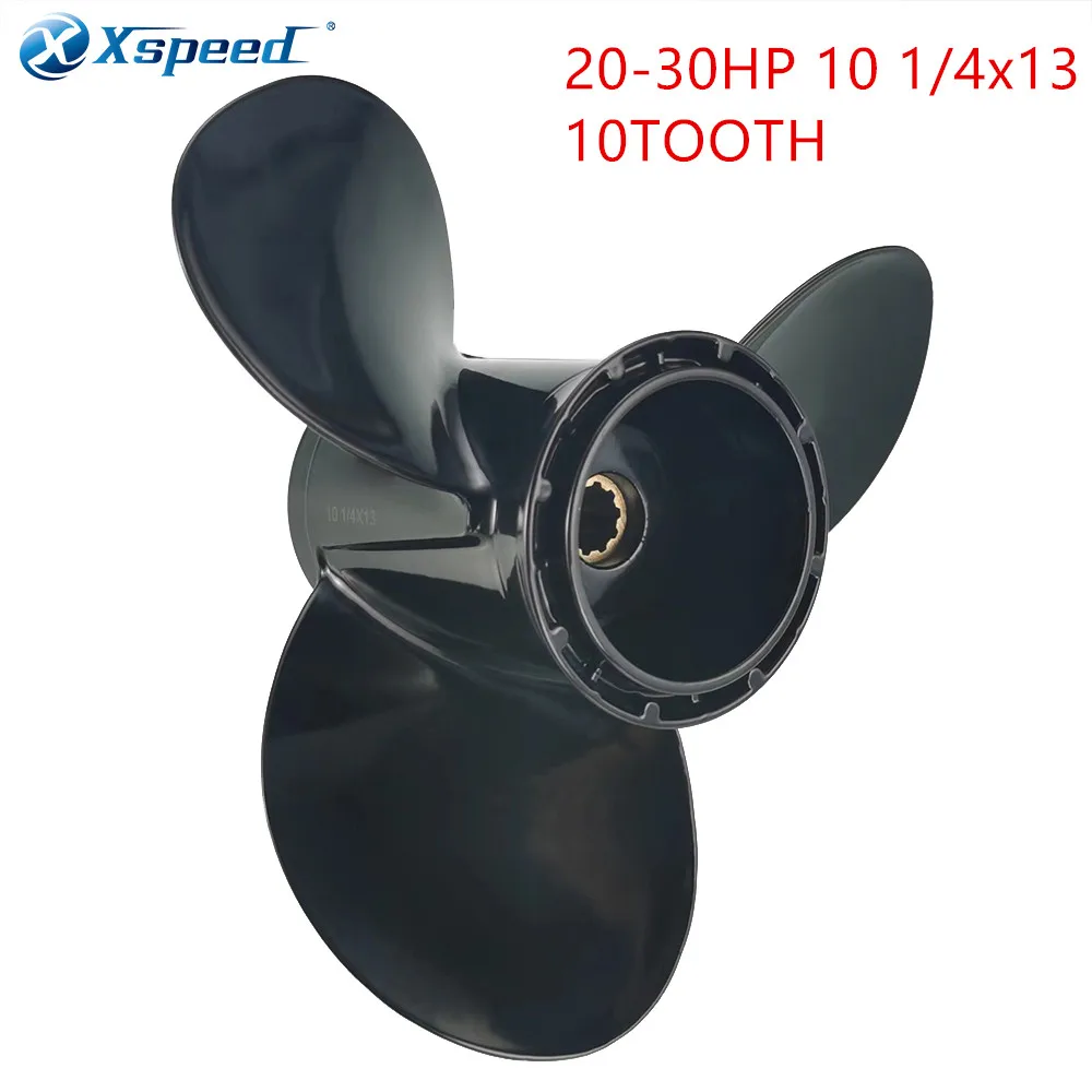 Xspeed Propeller 10 1/4x13Fit Suzuki Outboard Engines 20-30HP Fit Suzuki Outboard Engines 10 Tooth Spline