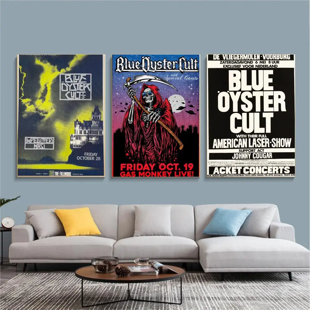 band B-Blue Oyster Cult-T Painting Calligraphy Nature Inspired Artwork for Living Room  Home Decoration