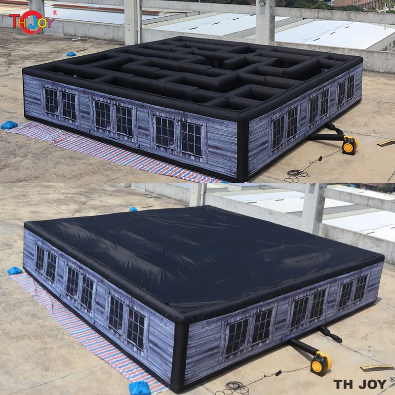 10x10m duża nadmuchiwana gra laserowa labirynt, nadmuchiwana arena labiryntowa dla dorosłych i dzieci, gra laserowa labirynt powietrzny na zewnątrz