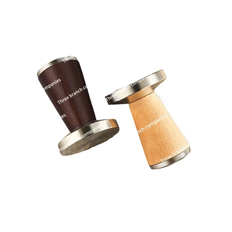 58mm Powder Hammer Stainless Steel Beech Walnut Solid Wood Coffee Machine Accessories