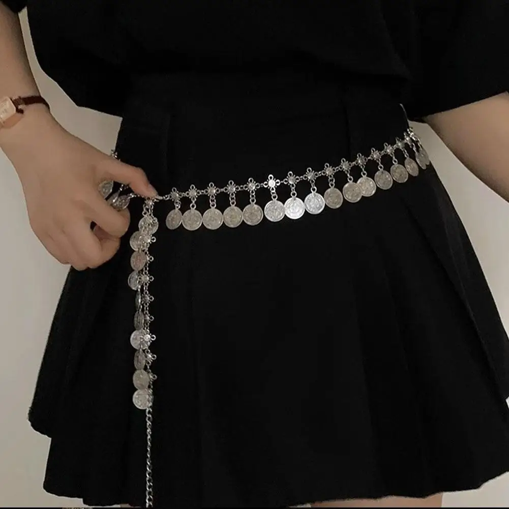 

Retro Waist Chain Trouser Chain Metal Boho Minimalism Dress Pendant Jewelry Accessory Body Belt Women Beads Chain Belly Wai H0L6