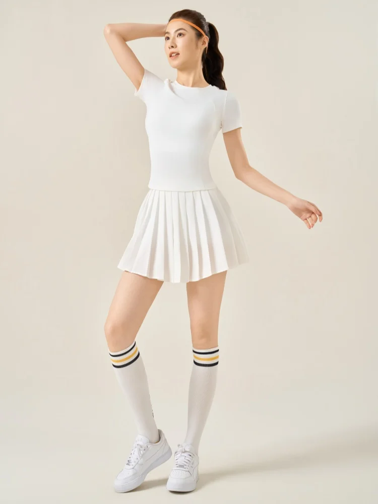 Golf Tennis Skirt Set Outdoor Running Badminton Sport Skirt Anti-Light Walking Netball Uniform Women's Sportswear Set