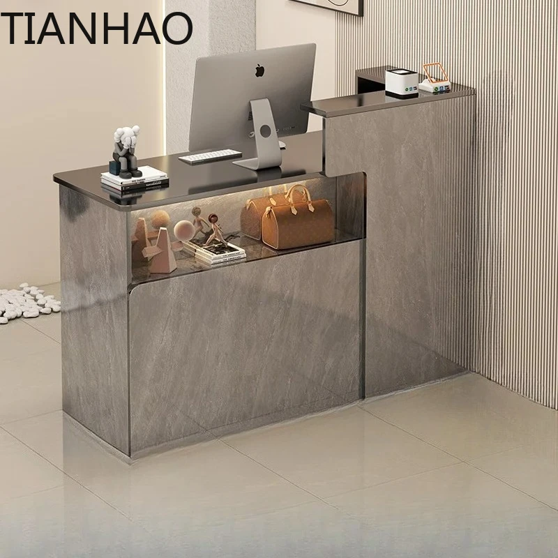 Luxury Cashier Bar Counter Modern Simple Office Small Reception  Pulpit Podium Stand Modern Reception Desk Church Pulpit