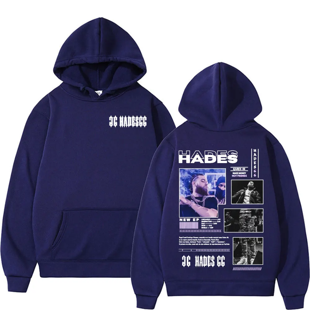 Rapper Hades 66 Make Money Not Friends Album Hoodies Pullovers Men Women Vintage Casual Long Sleeve Sweatshirt Hoodie Streetwear