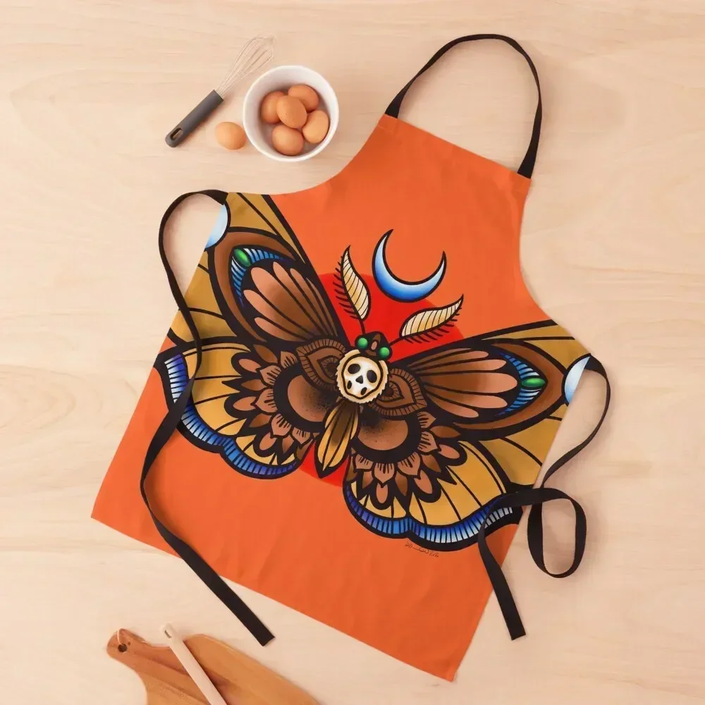 

Death Moth Apron kitchen jacket woman cooks clothes work ladies with personal logo Apron