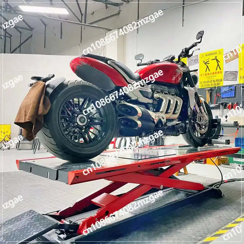Large displacement motorcycle hydraulic car electric maintenance lift hydraulic lift lifting frame wirelessremote control MT2000