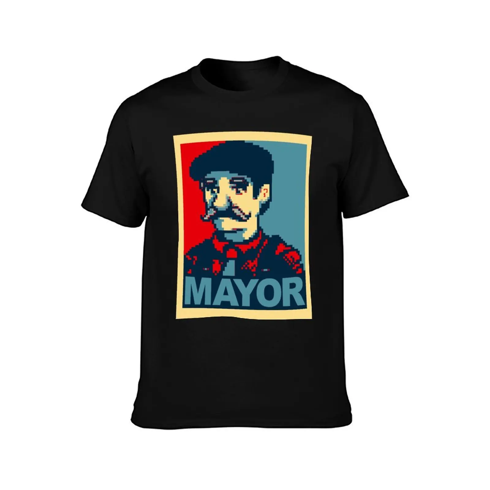 Who Loves Music And Lewis For Mayor Stardew Valley Inspired Campaign Photographic Style T-Shirt Summer Casual Cotton Tee