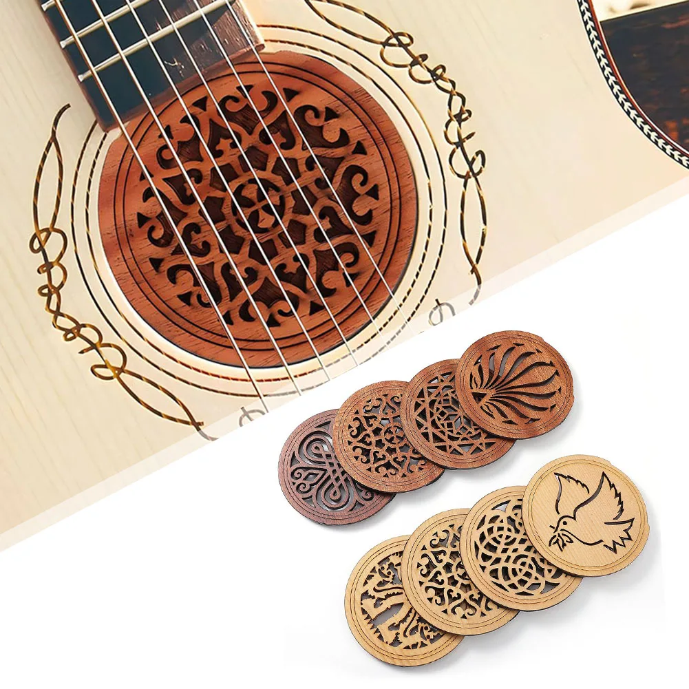 Live Performances Wooden Acoustic Guitar Acoustic Guitar Sound Hole Cover Compact Soundhole Cover Designed For 41in Guitars