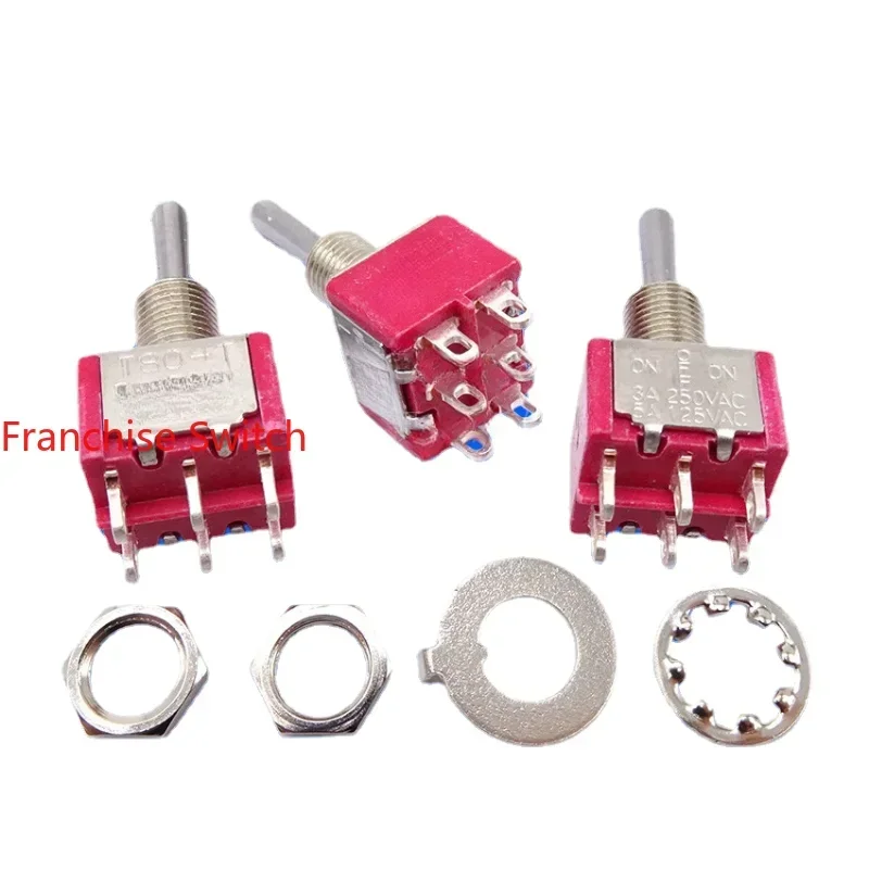 

10PCS Toggle Switch T80-T 6 Feet 3rd Gear T8012 Shake Head And Pull Rocker Arm