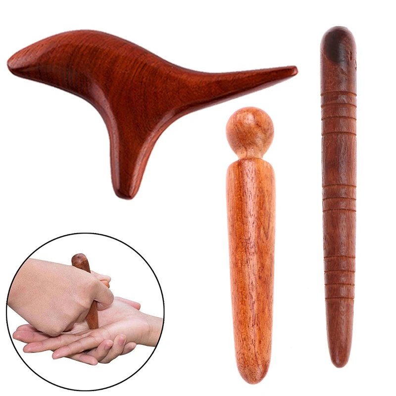 1PC Wooden Spa Physiotherapy Thai Massage Health Relaxation Wood Stick Tools Meridian Pen Foot Acupoint Massage Tools