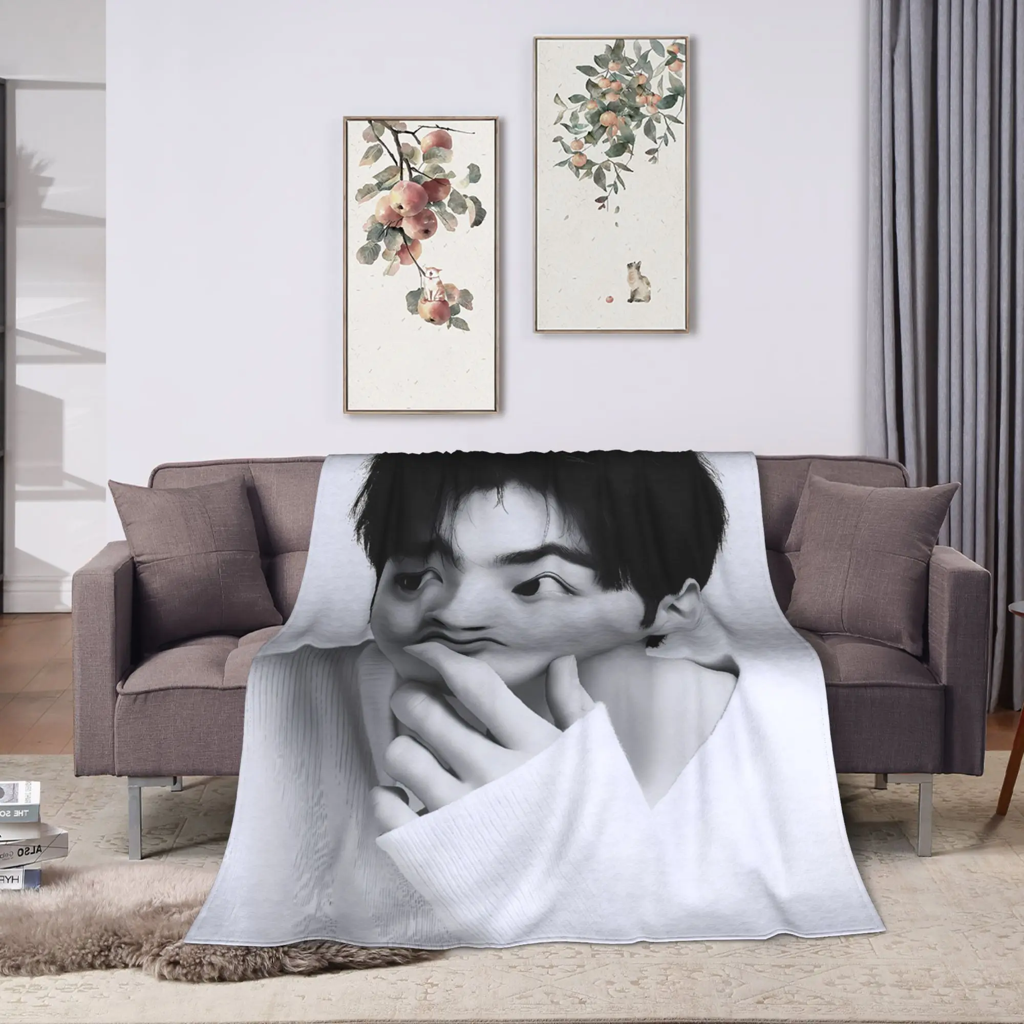 تشا EunWoo بطانية دافئة لينة الجمالية أفخم رمي بطانية للطلاب غرفة المعيشة الفانيلا المفرش غطاء السرير