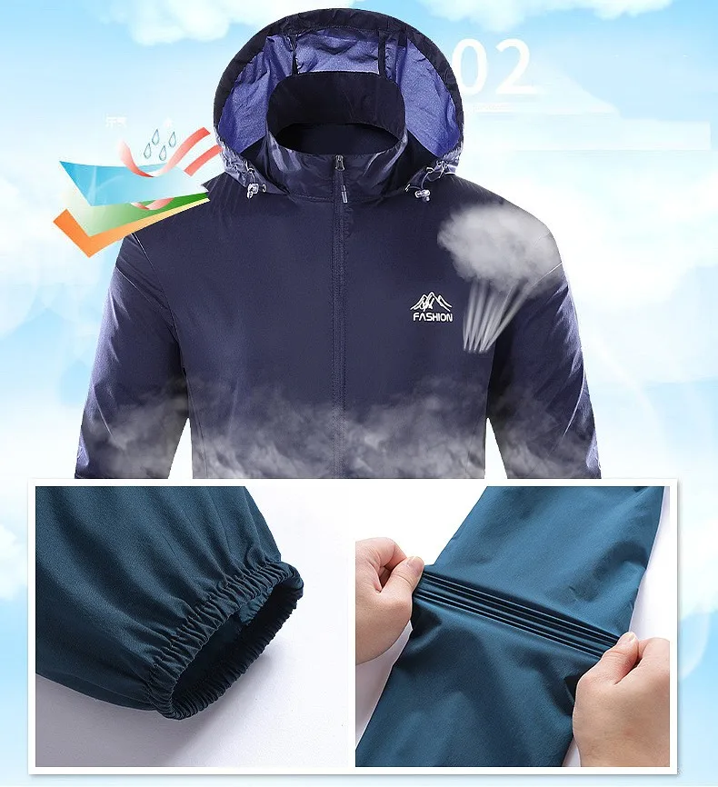 Veste de Protection solaire à séchage rapide pour hommes, coupe-vent, vêtement d'extérieur ultra-mince, pour cyclisme, course, Camping, chemise respirante