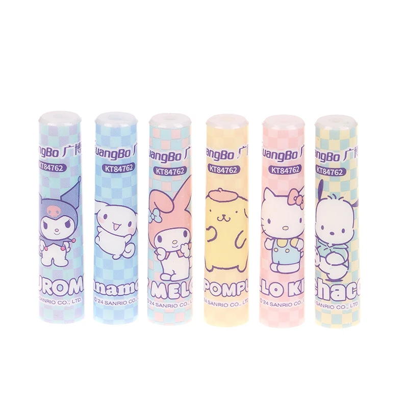 Capa protetora de lápis Sanrio, Big Ear Dog, tampa de caneta infantil, de alto valor, 6pcs por conjunto