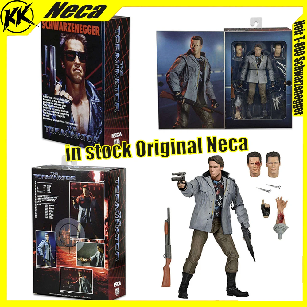 

New Original Neca Terminator 7” Scale Action Figure-Ultimate Tech Noir T-800 Schwarzenegger Figure Movable Model Colelction Toy