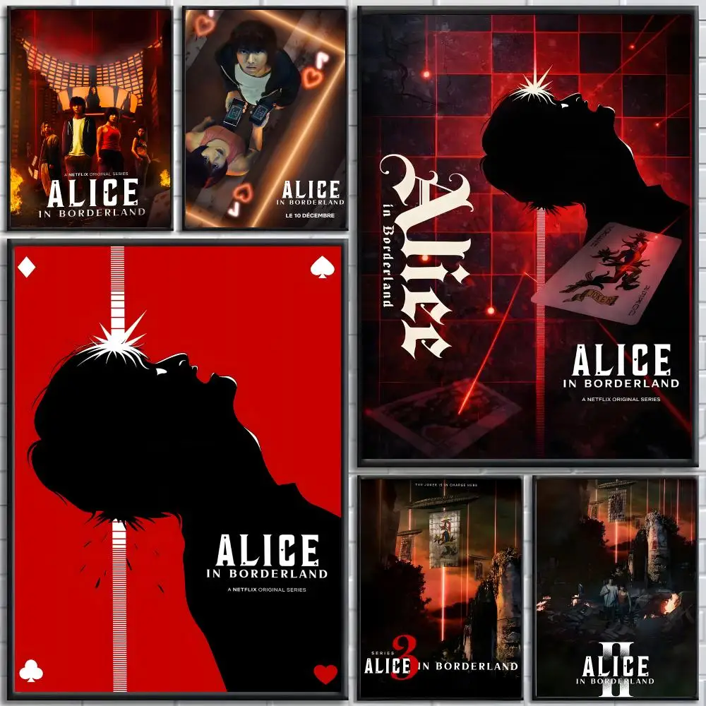 TV Series Alice in Borderland Poster posters for bedrooms and living rooms high definition cartoon movie-themed wall art.