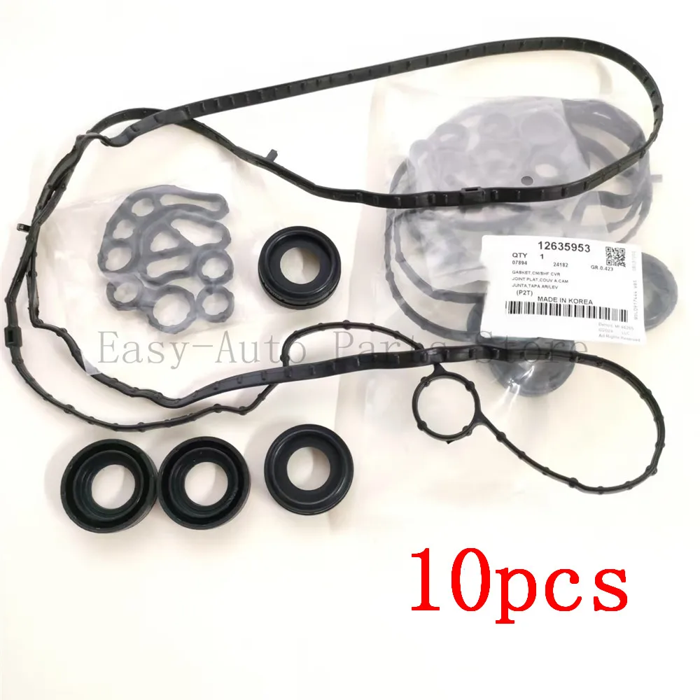 

10pcs 12635953 Valve Cover Gasket Set For Chevrolet Malibu Buick Envision Cadillac ATS CT6 GMC 2.0L 2.5L