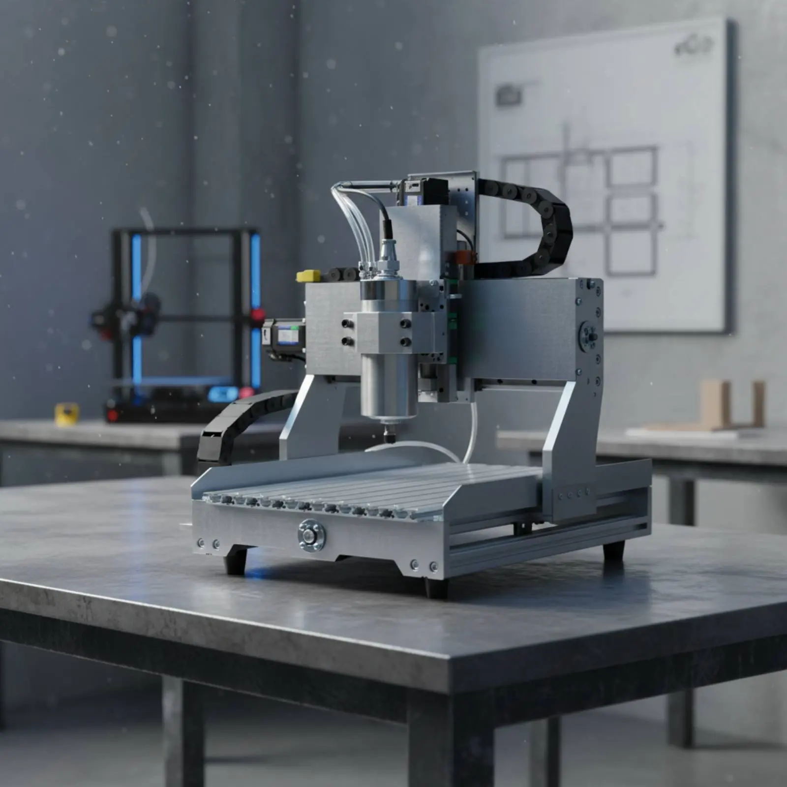 

Desktop CNC Engraving Machine Multi-Material Small CNC Milling Machine Machining Tool 4-Axis Industrial Grade for Hobbyists