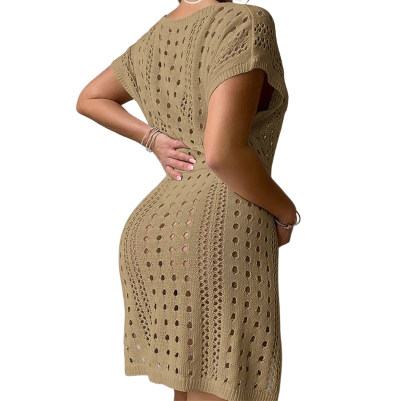 Robe plage en crochet pour femmes, Cover-Up pour maillot bain, Sexy, ajouré, Cover-Up pour les maillots bain