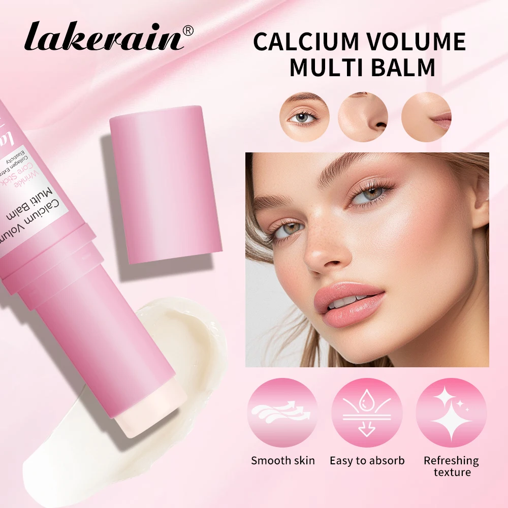 

Lakerain Calcium Volume Multi Balm Улучшение морщин вокруг глаз Крем-текстура Нелипкий Глубоко увлажняющий Осветляет успокаивает кожу вокруг глаз