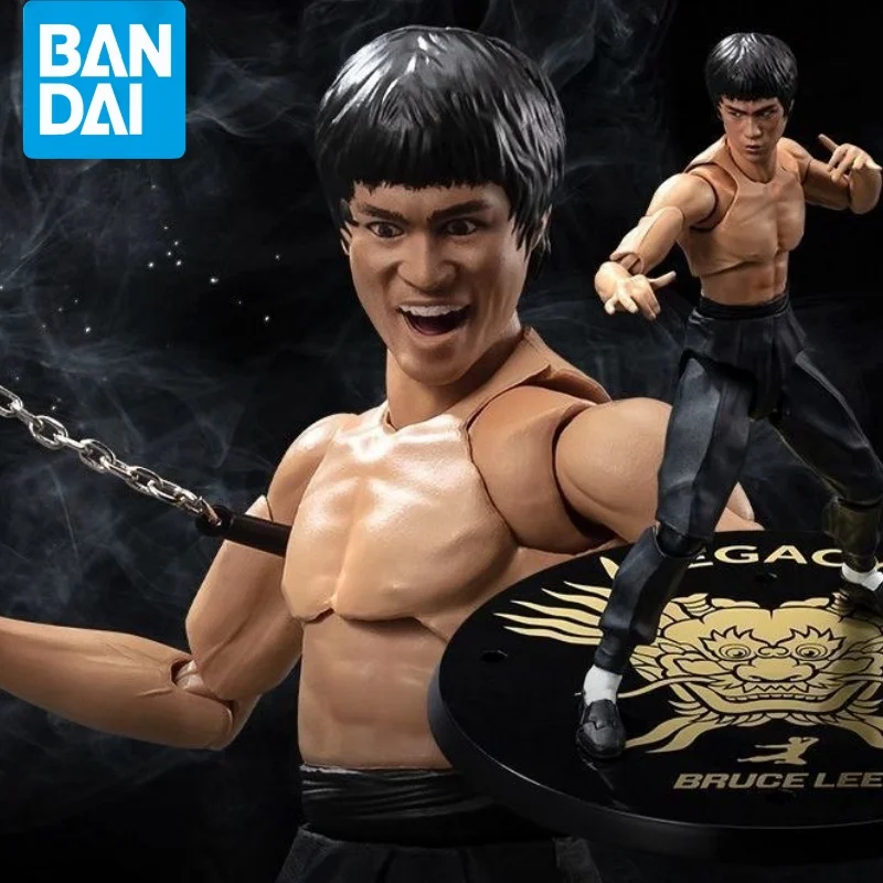 

Stock Bandai Shf Bruce Lee Joint Mobile Model Handpiece 6-Inch 1/12 Doll With Platform 50th Anniversary Edition