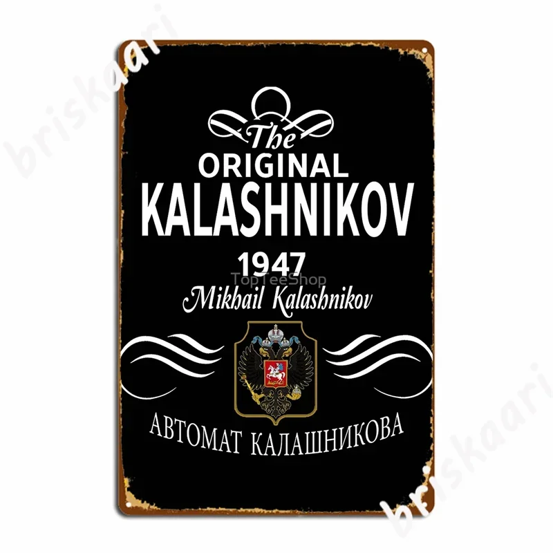 The Original Kalashnikov Ak-47 Soviet Vintage Ussr Weapon Retro Cccp Metal Signs Home Customize Wall Decor Tin sign Posters