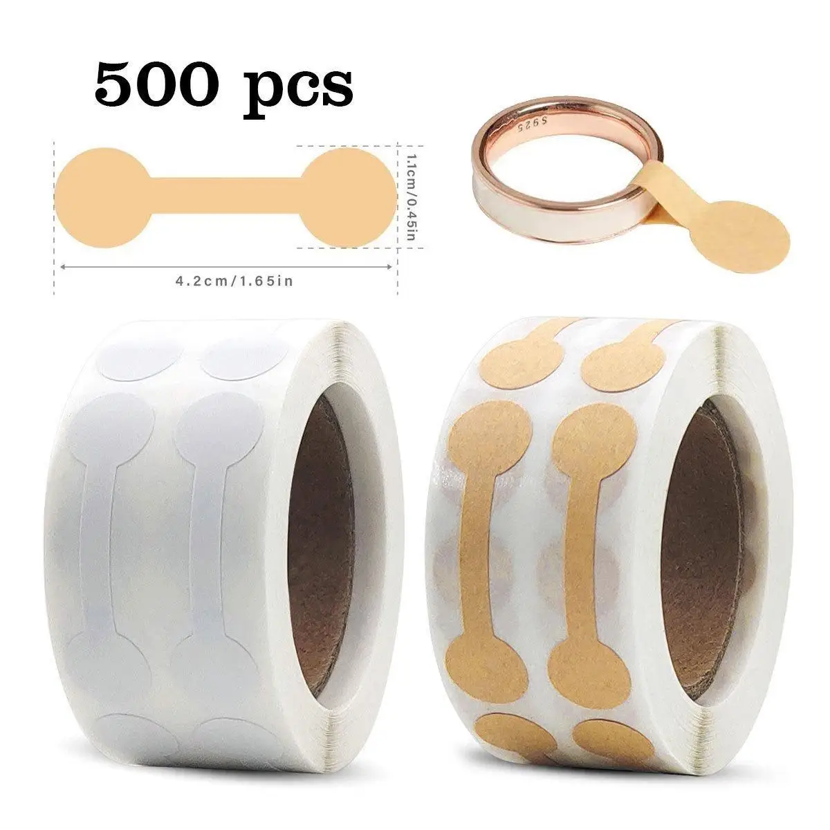 500pcs Double-Head Blank Labels for Jewelry Tags,Ideal for Store Use & Gift Packaging,Durable Decorative Stickers for Graduation