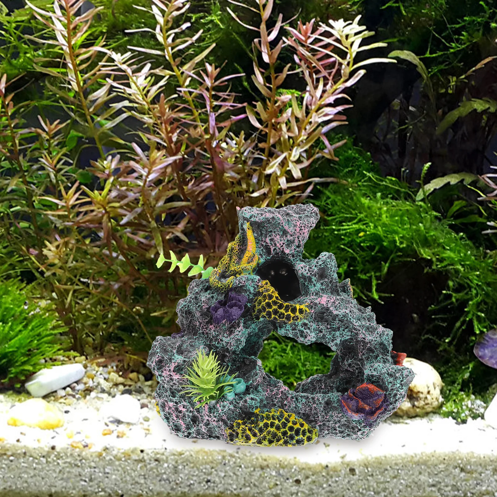 

Artificial Coral Reef Decoration Realistic Resin Coral Ornament for Aquarium Fish Tank Landscape Tank Ornament