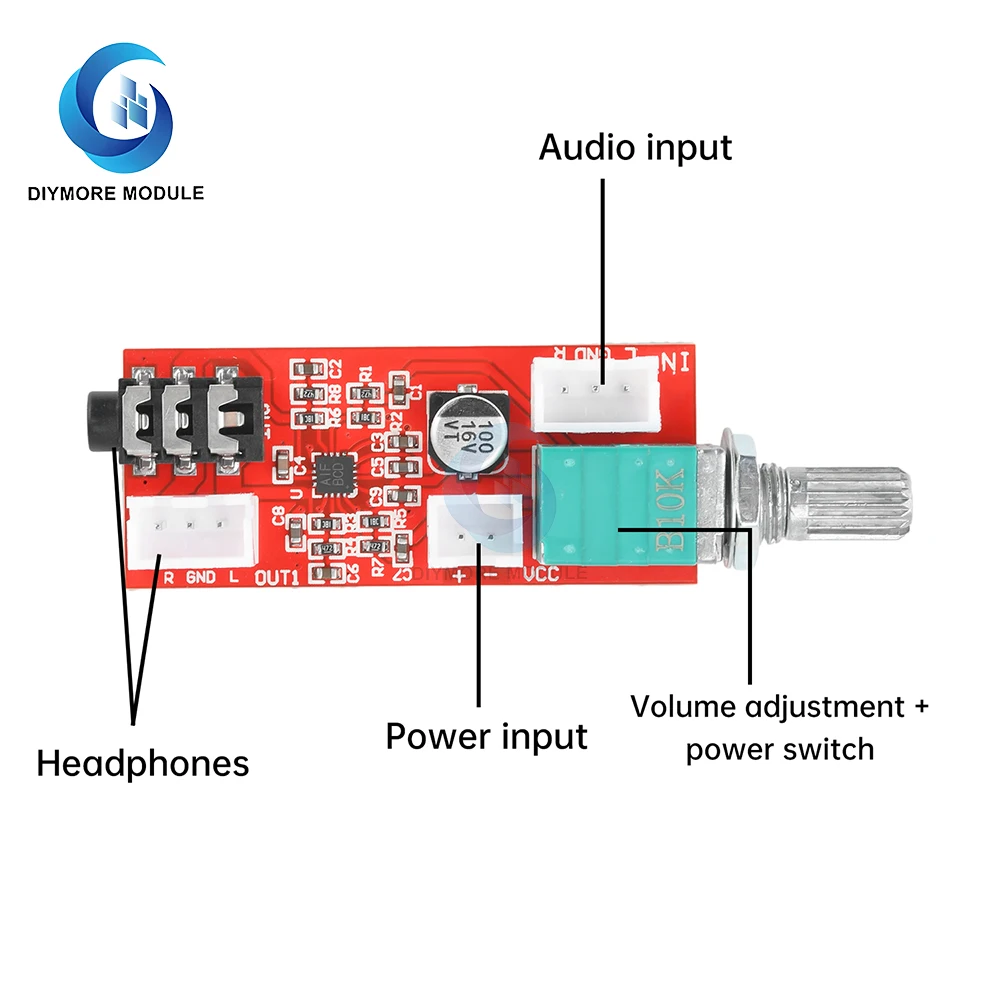 Papan amplifier headphone audiophile MAX97220 dapat digunakan sebagai preamplifier amplifier dengan kontrol volume